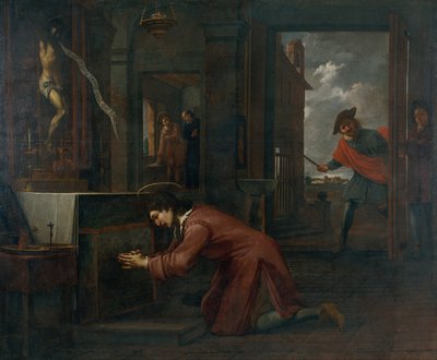 Saint Francis Receives the Order from the Crucifix at Saint Damian to Repair the House of God by Antoni Viladomat